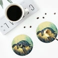 thumbnail image 5 of Disketp Watercolor Turtle2 Funny Coasters,6 Pcs Leather Coasters With Holder, Perfect Housewarming Hostess Gifts,Protect Furniture From Water Marks Scratch And Damage, 5 of 9