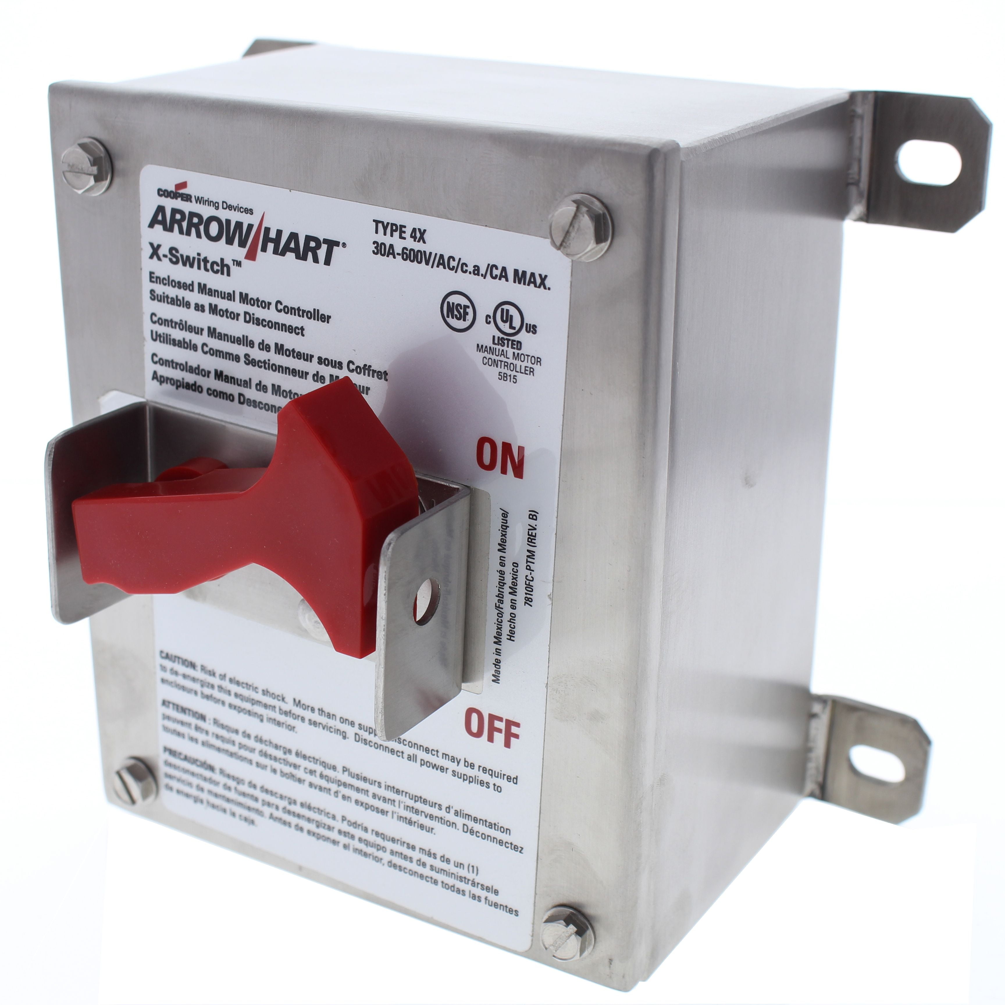 Cooper Wiring Devices Stainless Steel Motor Switch Ah7810xc100 316 Cooper Wiring Devices Stainless Steel Motor Switch Ah7810xc100 316 4x 316ss Com