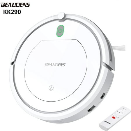 BEAUDENS KK290 Robot Vacuum Cleaner with Slim Design, Tangle-Free for Pet Hair and Long Hair, Automatic Planing for Home Tile Hardwood Floors and Low Pile Carpet,
