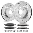 thumbnail image 3 of KFFKFF Front Brake Assembly for 2007-2017 Chevy Traverse, Buick Enclave, GMC Acadia, Saturn Outlook, Includes 12.8" Drilled & Slotted Rotors with Ceramic Pads, 3 of 9