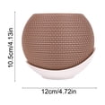 thumbnail image 3 of Woven Textured Two-Tone Small Flower Pot Decorative Bonsai Planter With Saucer For Living Room Home Desk, 3 of 6