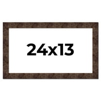 24x13 Frame Brown Burl Real Wood Picture Frame Width 1.625 Inches | Interior Frame Depth 0.5 Inches