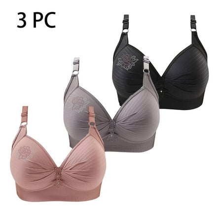 Xdegoge Add To My Order Today Wireless Bras for Women 3 Pack High Support No Wire Bras Plus Size Multipack High Impact Full Coverage Bras Workout Running Sports Bra Breathable Strap Recent Orders