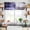 purple, variant on Teal Gray Kitchen Curtain Valances for Windows Farmhouse Short Curtains, Modern Oil Painted Art Abstract Geometric Rod Pocket Valance Curtain for Bedroom Cafe Living Room 60"x18"