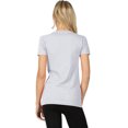 thumbnail image 3 of Womens Basic Cotton Crew Neck Short Sleeve Long Tee Shirt, 3 of 7