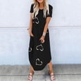 thumbnail image 2 of Edvintorg Women's Casual Dresses Summer Rounk Neck Short Sleeve Loose Plain Maxi Dress Vacation Long Dresses With Pockets, 2 of 6