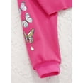 thumbnail image 6 of TiaoBug Kids Girls Teens Hooded Cropped Long Sleeve Sweatshirt Pullover Causal Loose Blouse Shirt Tops Rose 16, 6 of 7