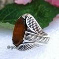 thumbnail image 3 of Tiger Eye Ring | Tiger Eye Gemstone | 925 Sterling Silver Ring | Ring For Men | Ottoman Ring For Men | Tiger Eye Stone Rings | Silver Ring, 3 of 10