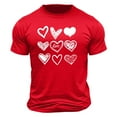 thumbnail image 4 of UVEASISHA Mens Short Sleeve Heart Graphic Tees Summer Casual Regular Fit Beach Shirt Fashion Vacation T-Shirts Valentine's Day Gifts Red L, 4 of 6