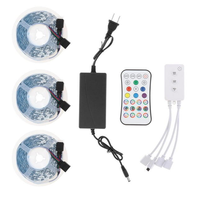 Tira de Luz LED Para Exteriores Sunnimix Luz de tira 25 Teclas Control Remoto 15M