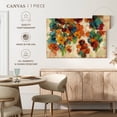 thumbnail image 5 of Elephant Stock Spice And Turquoise Florals Wall Art - Horizontal Canvas Wall Art - Living Room Wall Decor - Abstract Canvas - Orange And Red Decor By Silvia Vassileva - 45" x 30", 5 of 8