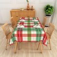 thumbnail image 6 of Lfeey Christmas Tablecloth Red Green Plaid Holiday Table Cover Waterproof Polyester, 60x120 Inch, 6 of 6