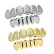 thumbnail image 3 of 2 pares de parrillas de dientes, dientes de Hip Hop chapados en oro y plata para la boca, parte e inferior, accesorios de joyería, dientes de Zulema Parrillas enchapadas 18K, 3 of 3