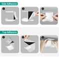 thumbnail image 5 of Under Desk Headphone Hook - Adhesive Headphone Stand Hanger for Desk - White, 5 of 15