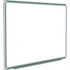 Ghent 48"x96" Aluminum Frame Ceramic Magnetic Whiteboard - Green Trim