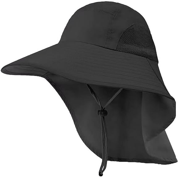 Unisex UV Protection Sun Hat - Foldable Wide Brim Hat with Neck Flap for Men & Women | Perfect for Hiking, Fishing, Gardening, and Outdoor Activities