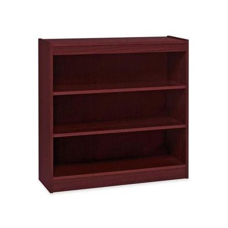 Hardwood Veneer Furniture Collection - Lorell Panel End Hardwood Veneer Bookcase LLR60071