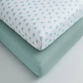 Cuddles & Cribs Pack of 2 GOTS Certified Cotton Fitted Crib Sheet Set