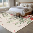 thumbnail image 4 of 5'x7' Area Rugs for Living Room Bedroom, Pink Valentine's Day Washable Rug Carpet Runner Indoor Outdoor, Romantic Roses Weeping Watercolor Rustic Non Slip Floor Mats Area Rug for Kitchen, Nursery, 4 of 8