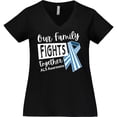 thumbnail image 3 of Inktastic Our Family Fights Together ALS Awareness Women's Plus Size V-Neck T-Shirt, 3 of 5