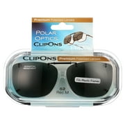 Polar Optical Optics Unisex RECM 52 ClipOns Sunglasses Black