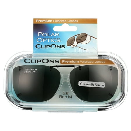 Polar Optical Optics Unisex RECM 52 ClipOns Sunglasses Black