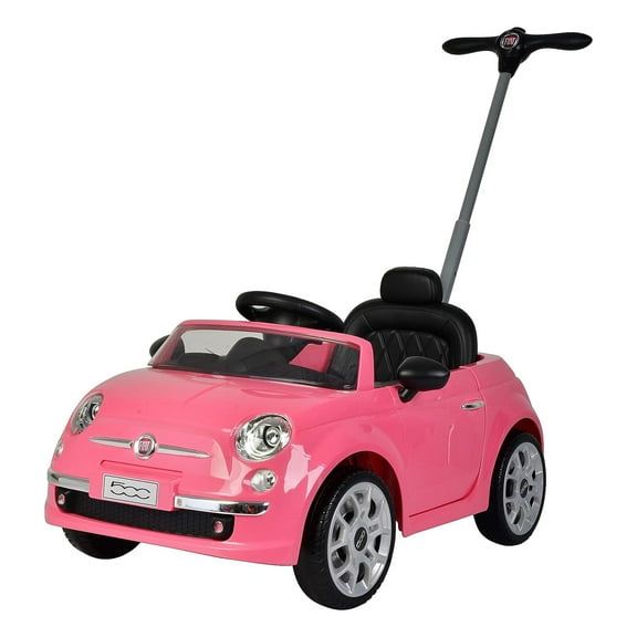 Open Box Best Ride On Cars 2-in-1 Fiat Baby Toddler Toy Push Car, Pink