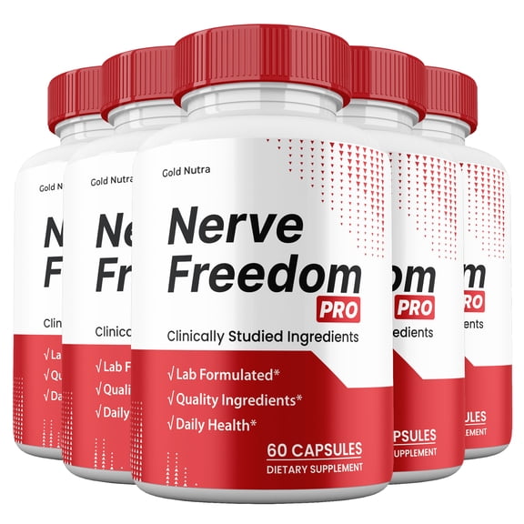 (5 Pack) Nerve Freedom Capsules, Nerve Freedom Supplement for Nerve Health, Advanced Maximum Strength Pills Cognitive and Brain 