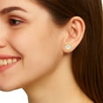 thumbnail image 5 of Mooneye 925 Sterling Silver Platinum Plated Sun Stud Lightweight Tiny Women Graduation Gift Earrings, 5 of 6