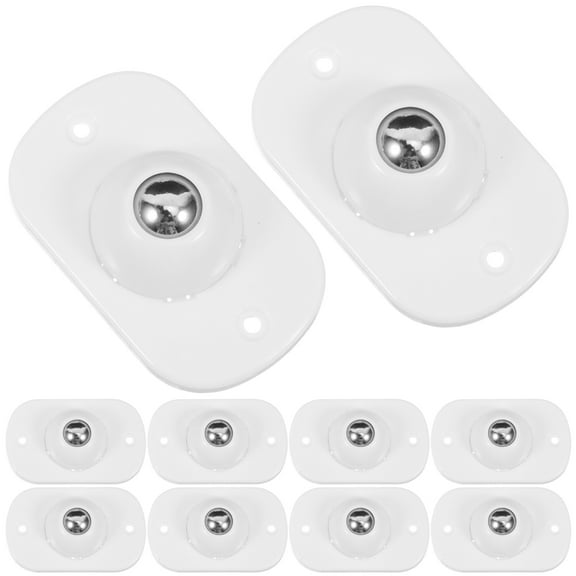 WHAMVOX Quiet Rolling Furniture Caster Wheels with Adhesive for Home Use 16pcs White Plastic Small Wheel