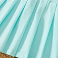 thumbnail image 6 of MEZZALL Girls Casual Pleated Dress Round Neck Comfortable And Party Wear Flowy Twirl Skirt For Toddler Solid Color Holiday Dresses, 6 of 8