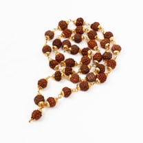 Navratan Gems Rudraksha Mala Necklace – Natural Beads for Meditation & Healing | Unique Gift