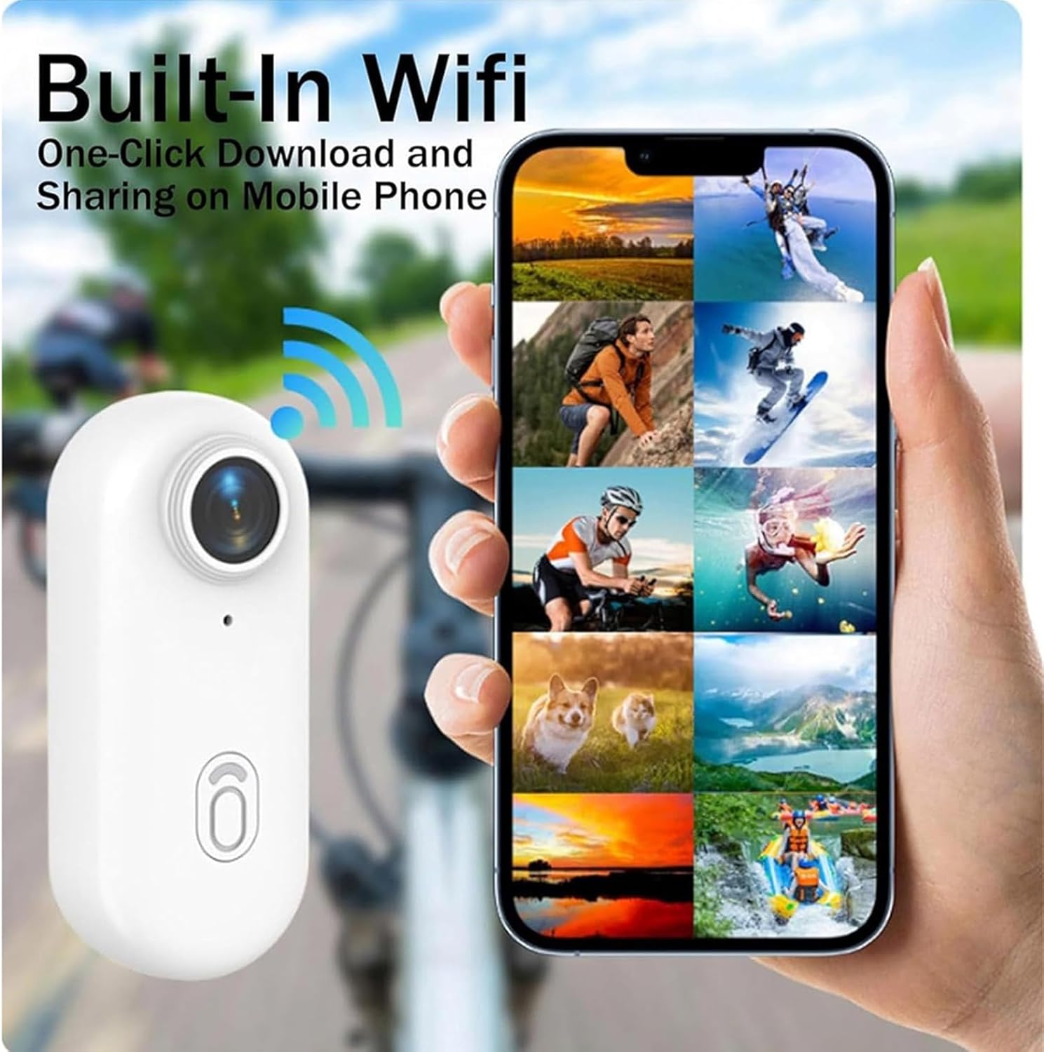 4K HD Wearable Body Camera, Hands-Free Mini Action Cam with Audio, Video, Mount Anywhere for Vlogging, Cycling, Diving