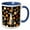 Blue/White, variant on 3drose, Funny Cute Greyhound Dog and Circle Pattern Abstract Art, 11oz Mug