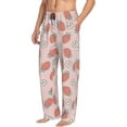 thumbnail image 2 of Uemuo Strawberry And Flowers Pattern Men's Wide Leg Palazzo Lounge Pants with Pockets Light Weight Loose Comfy Casual Pajama Pants-XX-Large, 2 of 9