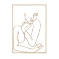 thumbnail image 3 of 2 Piezas Mujeres Impresión Dibujo Lineal Decoración de Pared Gloria Arte De Pared Femenino, 3 of 9
