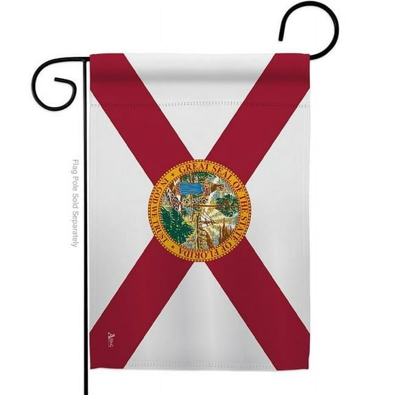 Americana Home & Garden G142510-BO 13 x 18.5 in. Florida American State Garden Flag with Double-Sided Horizontal House Decoration Banner Yard Gift