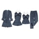 thumbnail image 1 of 4 Piezas Camisón de Felpa Estilo Kimono para Mujer Ropa de Dormir Antideslizante Azul XXL XXL azul Yuyangstore Túnica de vellón para mujer, 1 of 8
