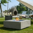 thumbnail image 2 of Elementi Plus Capertee Propane Fire Pit for Outside Outdoor Fire Pit Table Smokeless Firepit Concrete Square Fire Table Patio Heater Fireplace 60000 BTUs - Space Grey, 40 x 40 Inches, 2 of 12