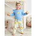 thumbnail image 5 of Gerber Baby Girl Long Sleeve Onesies Bodysuit, Pant & Headband Outfit Set, 3-Piece, (Newborn - 18 Months), 5 of 15
