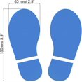 thumbnail image 2 of PATIKIL 6x2.5" Footprint Sticker, 4 Pairs PVC Shoes Floor Decal Sign for Class Decor Stair Guide, Sky Blue, 2 of 6