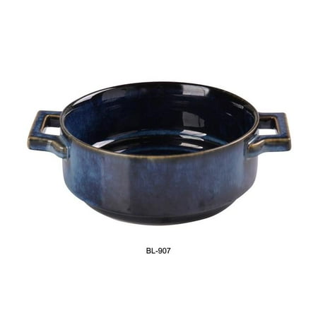 

Yanco BL-907 20 oz Blue Star Round Bake Deep Plate with Handle Blue - 7.5 x 2.375 in. - Pack of 12