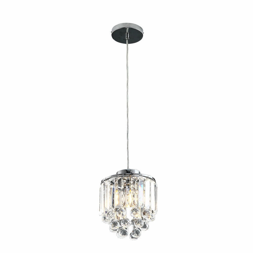 TFCFL 2pcs Modern Crystal Chandelier Pendant Lamp Fixture Kitchen Island Ceiling Light Hanging Lamp