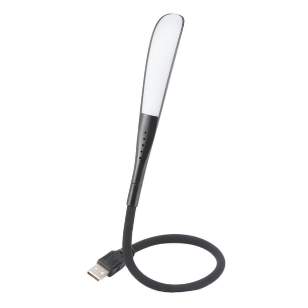 EeaseMX Lámpara táctil con luz nocturna USB para dormitorio, práctica lámpara LED para portátil (negra)