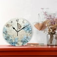 thumbnail image 2 of GZHJMY Butterfly in Flowers Clock Silent Round Wall Clock Non Ticking Battery Device Clocks Creative Decoration Wall Clock for Living Room Bedroom Office Kitchen, 2 of 6