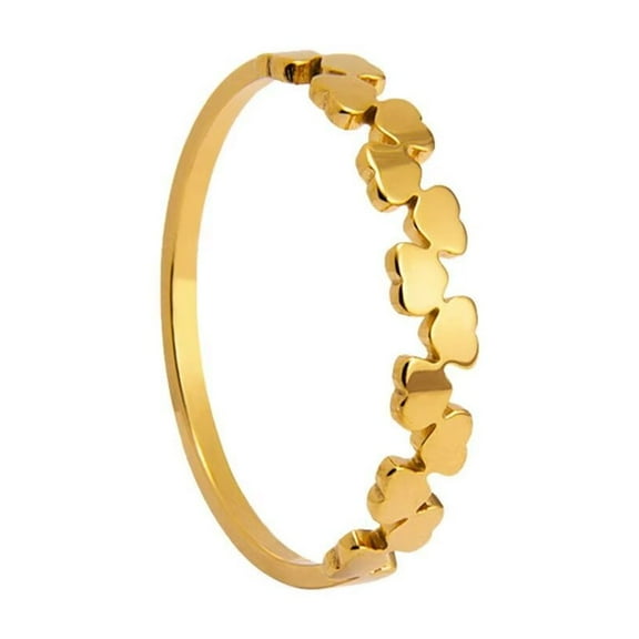 PAMTIER Women's Stainless Steel Creative Dainty Love Heart Skinny Ring Gold Size 6