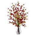 thumbnail image 1 of Cherry Blossom in Glass Vase, Red, 1 of 1