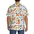 thumbnail image 5 of KLL Animal Cartoon Style Print Men's Shirt Short Sleeve Button Down Summer Cuba Beach Shirts- Medium, 5 of 7