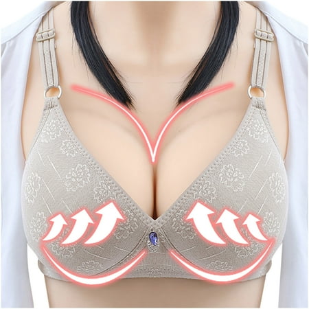 

Raeneomay Women s Underwear Bras Discount Clearance Bra Wire Free Underwear One-Piece Bra Everyday Underwear