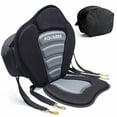 thumbnail image 1 of Aquarm Kayak Seat Deluxe Padded Canoe Seat Adjustable Kayak Backrest Replacement Seat Cushion Pad Back Support With Detachable Back Storage Bag For Universal Sit, 1 of 1